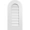 Ekena Millwork Round Top Surface Mount PVC Gable Vent: Functional, w/ 3-1/2"W x 1"P Standard Frame, 14"W x 28"H GVPRT14X2801SF - alternate 1